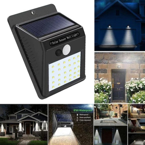 Lampa solara de perete FOXMAG24, senzor de miscare, 30 leduri, 3 moduri de luminare
