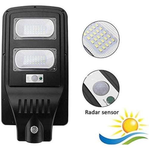 Lampa stradala FOXMAG24, 60W cu senzor, acumulator si panou solar