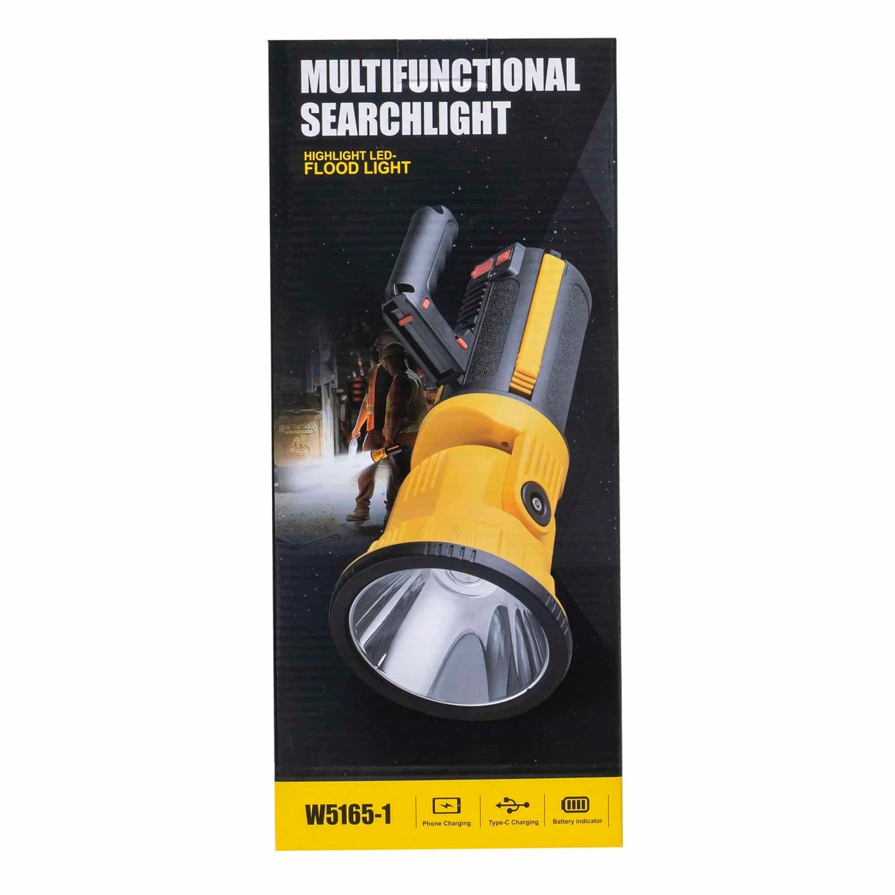 Lanterna proiector LED cu 5 moduri iluminat, suport trepied si maner detasabil