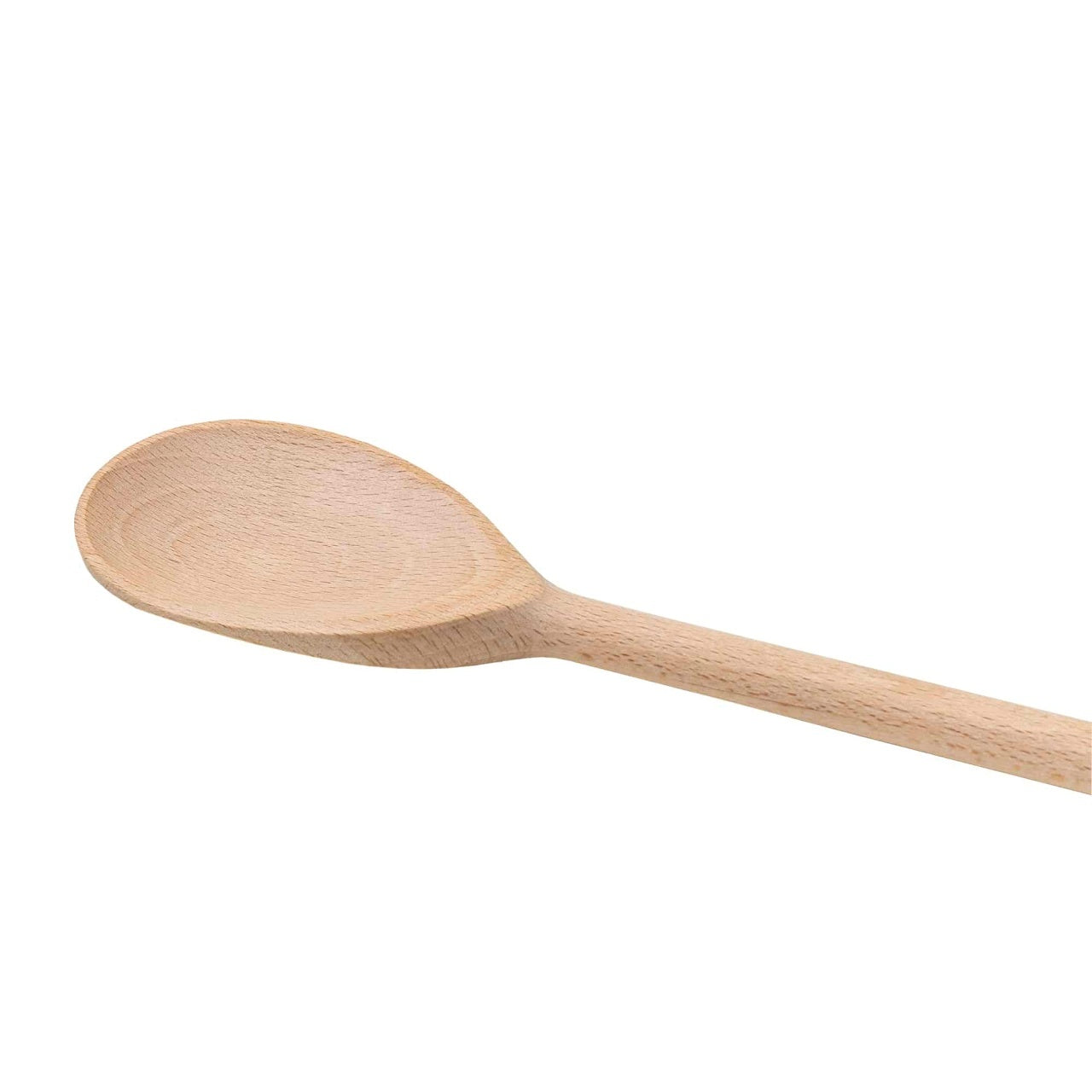 Lingura de lemn adanca, 40 cm, culoare bej