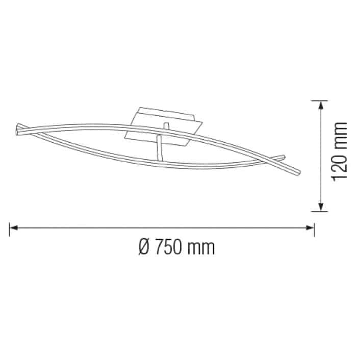 Lustra LED Orient crom 16W 4000K lumina neutra 110-240V 1211 lm
