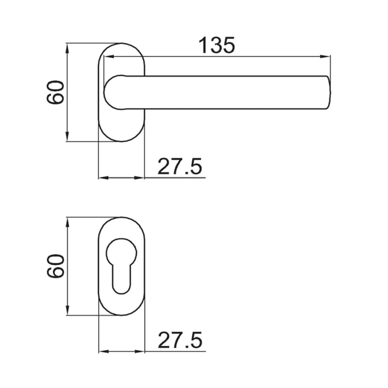 Maner Autorev Y V Negru T110 pentru diverse aplicatii