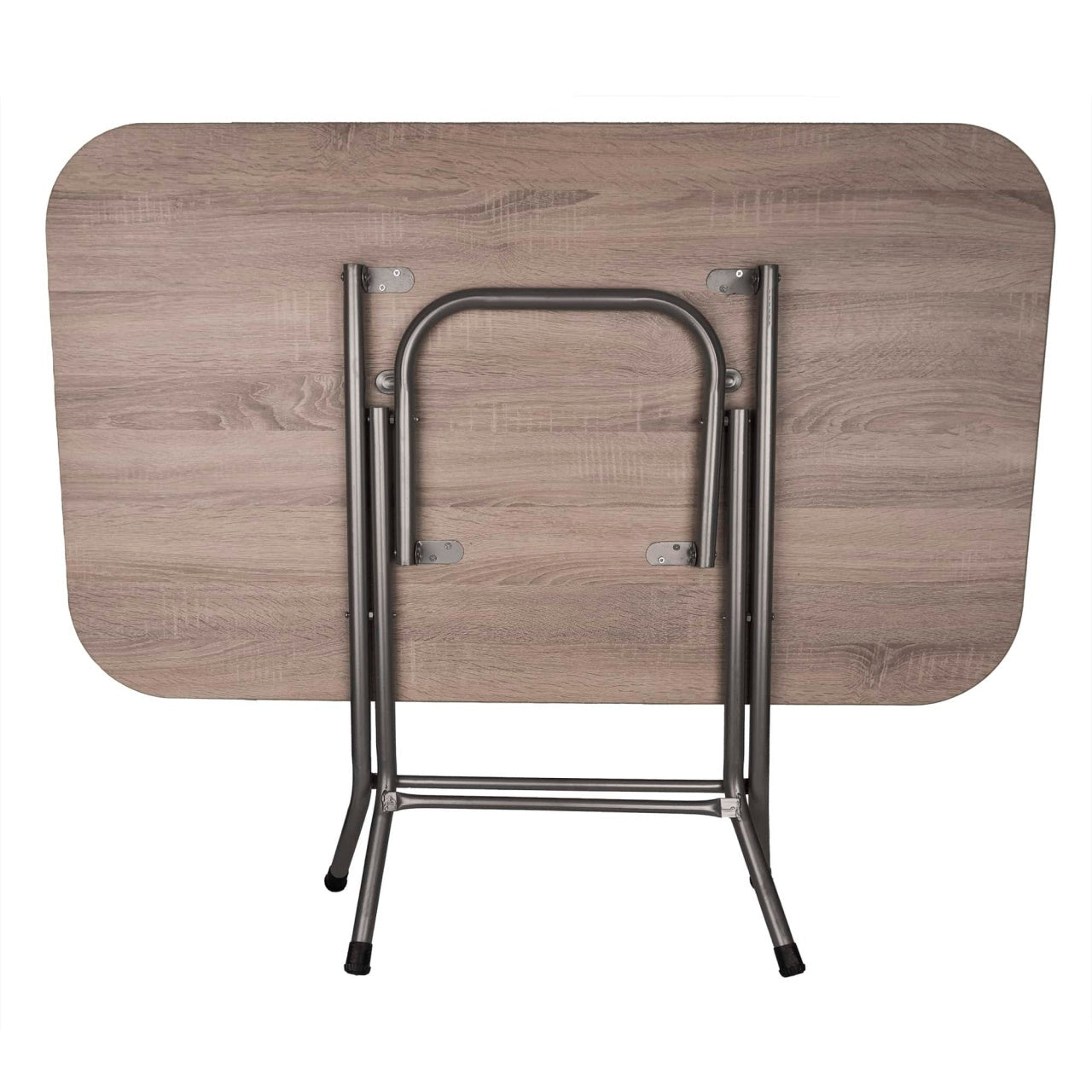 Masa plianta cu blat MDF, dimensiuni 70x120x73 cm, picioare metalice vopsite