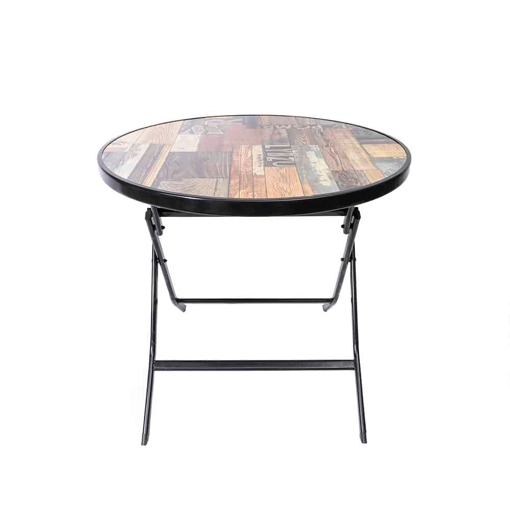 Masa plianta rotunda cu blat MDF, 80x80 cm, inaltime 70 cm