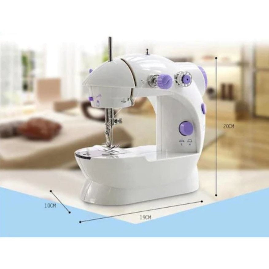 Masina de cusut electrica FOXMAG24® 4 in 1, portabila, Alba