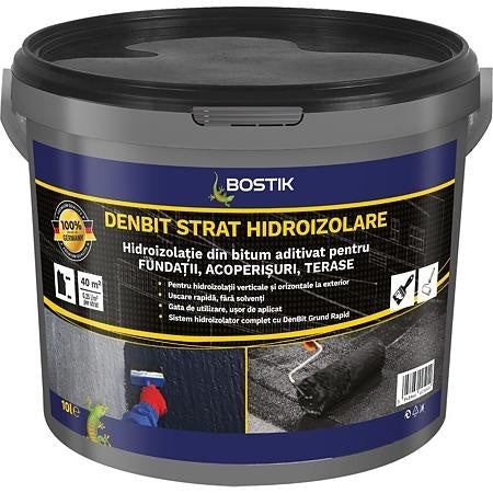 Membrana hidroizolatoare lichida pentru acoperisuri, negru, 10L, bitum cu latex