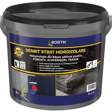 Membrana lichida hidroizolanta maro inchis 5L pe baza de bitum si latex