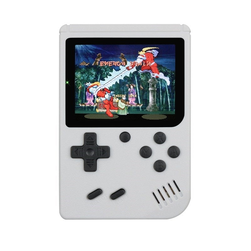 Mini consola portabila, 3'', 400 Jocuri, Alb