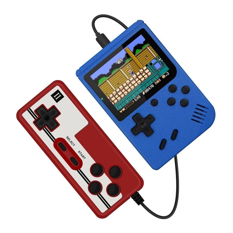 Mini consola portabila, 3'', 400 Jocuri, Albastru