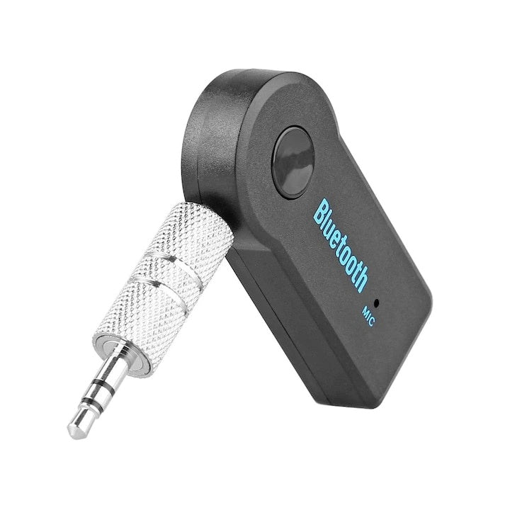 Mini receptor bluetooth, compatibil cu iPhone si Android, Mod Sleep, Jack 3.5 mm Stereo, functie Handsfree, negru