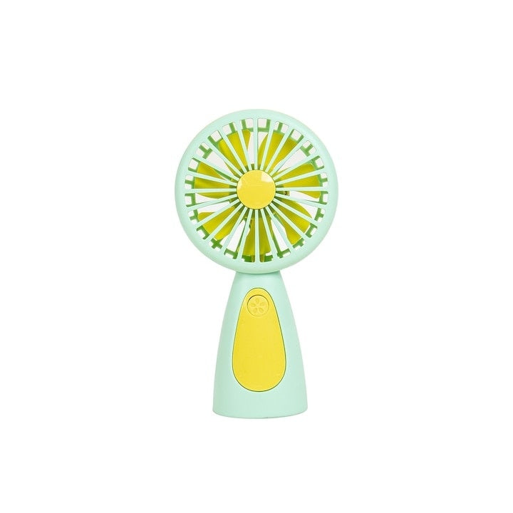 Mini venitlator de mana, cu incarcare USB, buton ON/OFF, din ABS, dimensiuni 17cm X 9, 5cm, verde