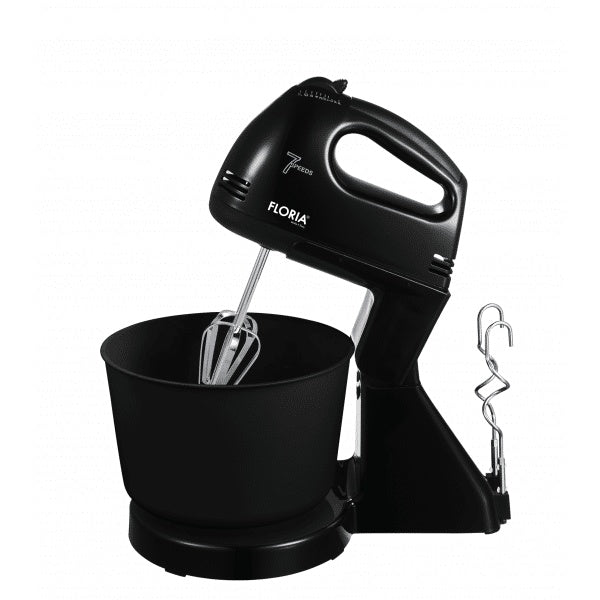 Mixer de masa cu bol plastic, 7 viteze, 300W, capacitate 2.5L