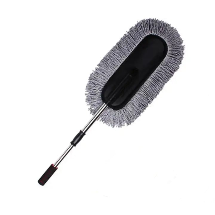 Mop auto, cu maner telescopic, cu laveta deasa din microfibra, foarte absorbanta, dimensiuni 70 x 10 cm, gri