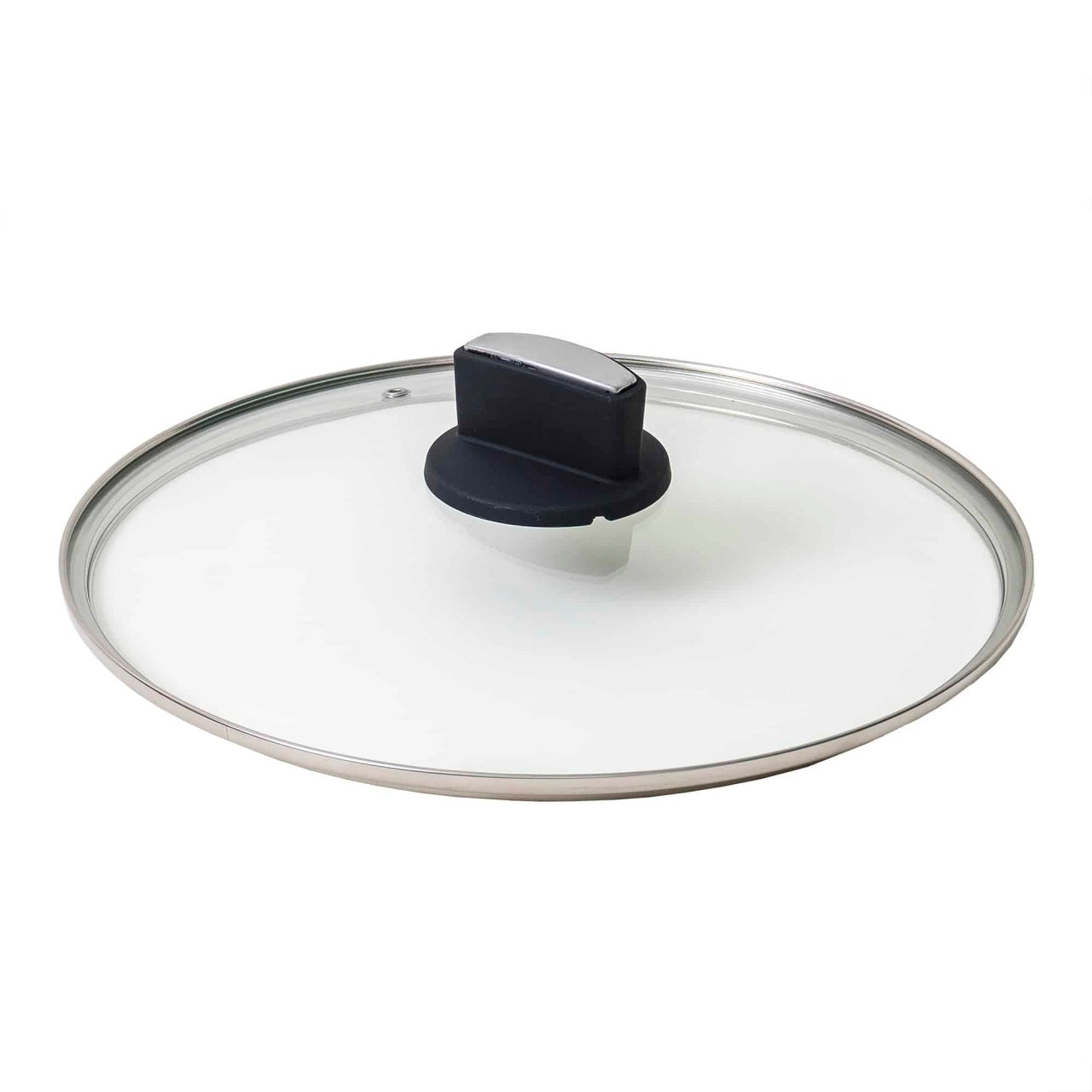 Oala cu capac de sticla, diametru 28 cm, capacitate 5L, negru