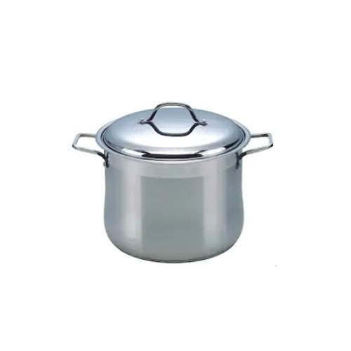 Oala din inox cu capac, capacitate 11L, diametru 26cm, compatibila cu plita pe electrica, argintiu