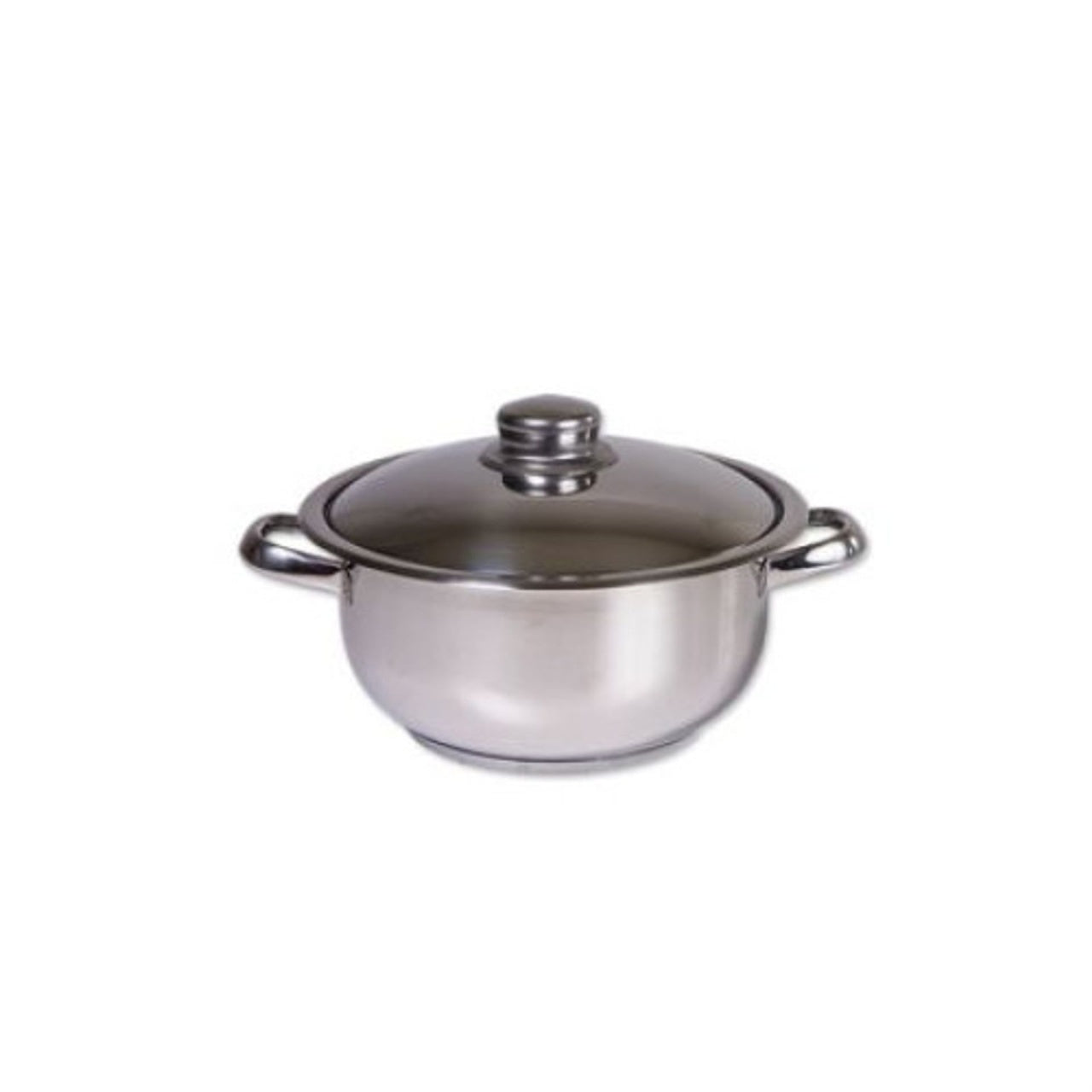 Oala inox cu capac 20 cm, capacitate 2 L, fund triplu strat