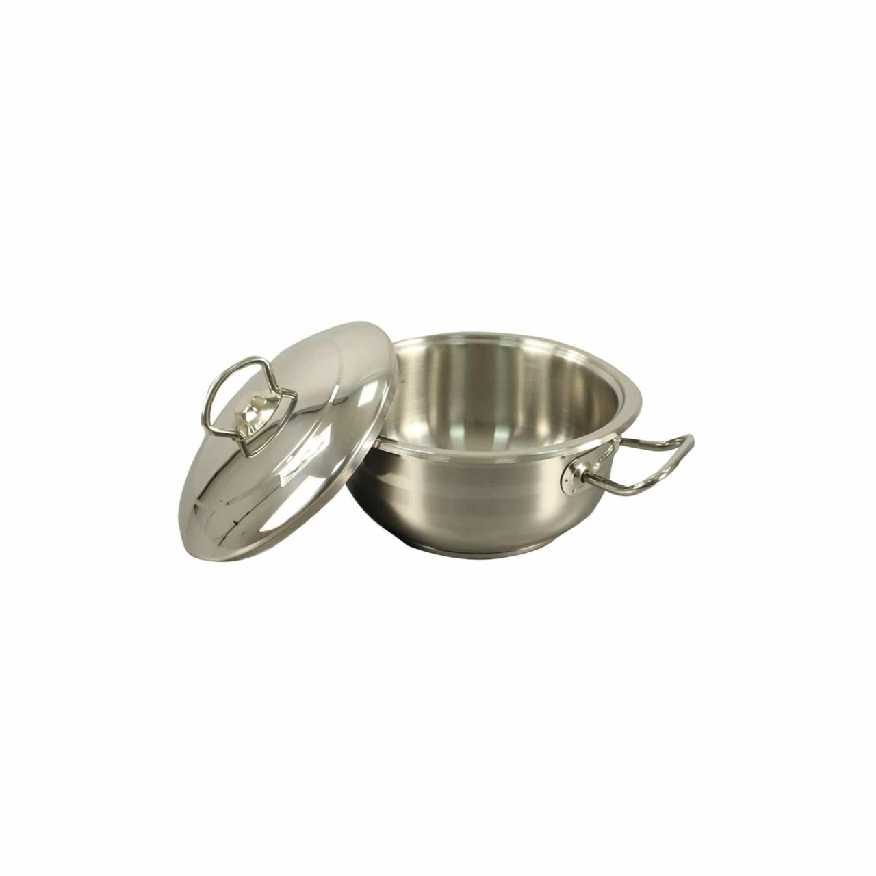 Oala inox cu capac si manere, capacitate 1.8L, diametru 17cm