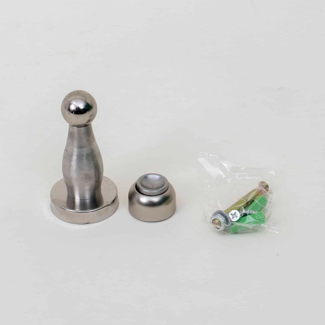 Opritor de usa magnetic din inox, argintiu, rezistent la coroziune