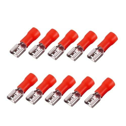 Papuci auto Mama 1.5 mm, rosii, set 100 bucati pentru conexiuni electrice
