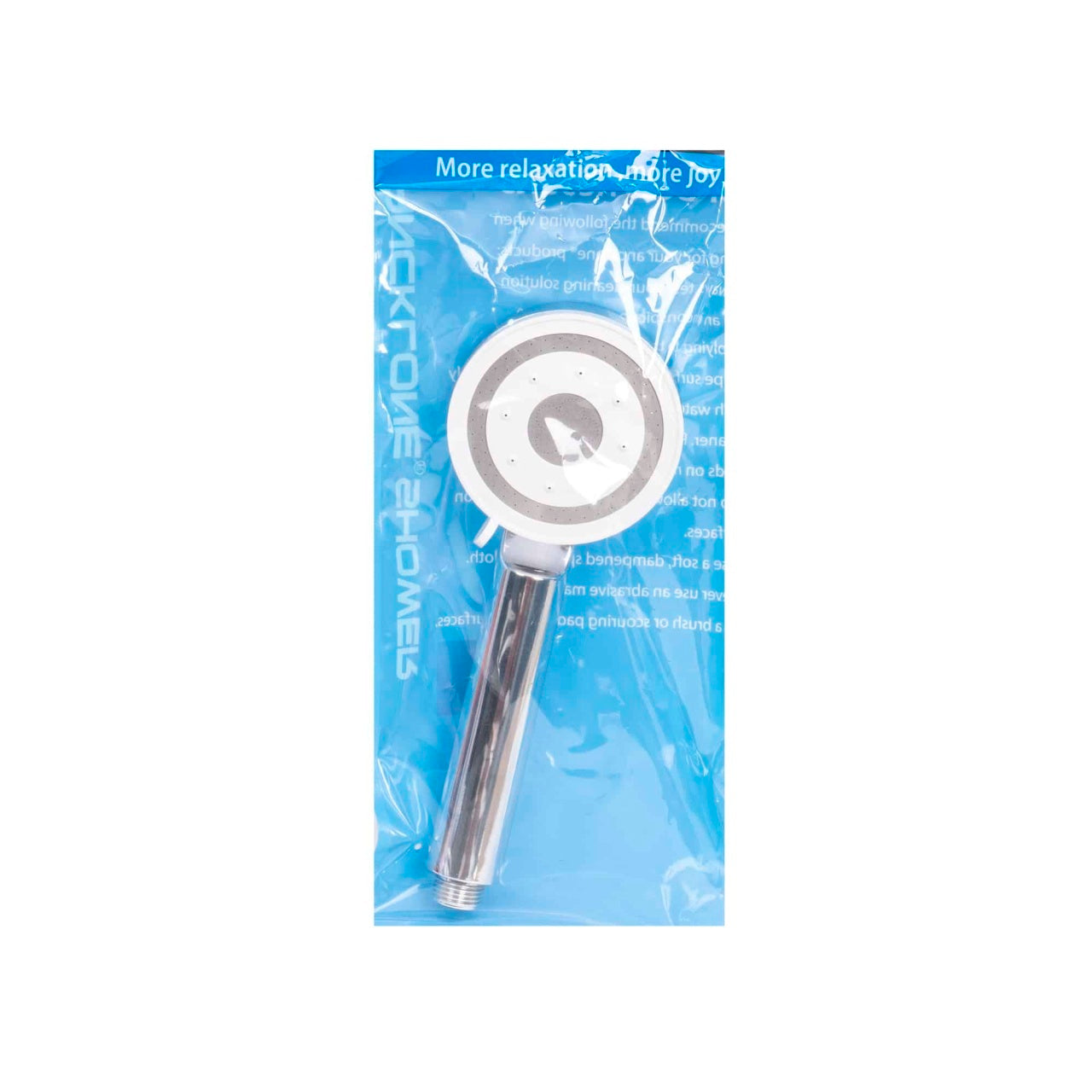Para de dus inox cu alb, lungime 24cm, diametru 9cm