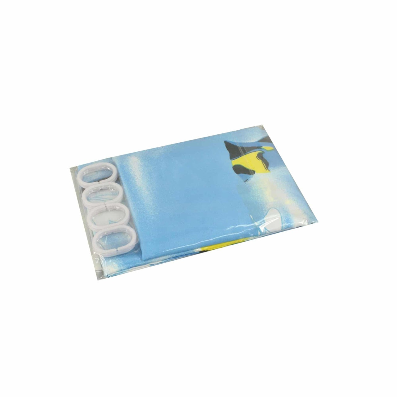Perdea de baie panzata din poliester 180x200 cm cu 12 carlige plastic