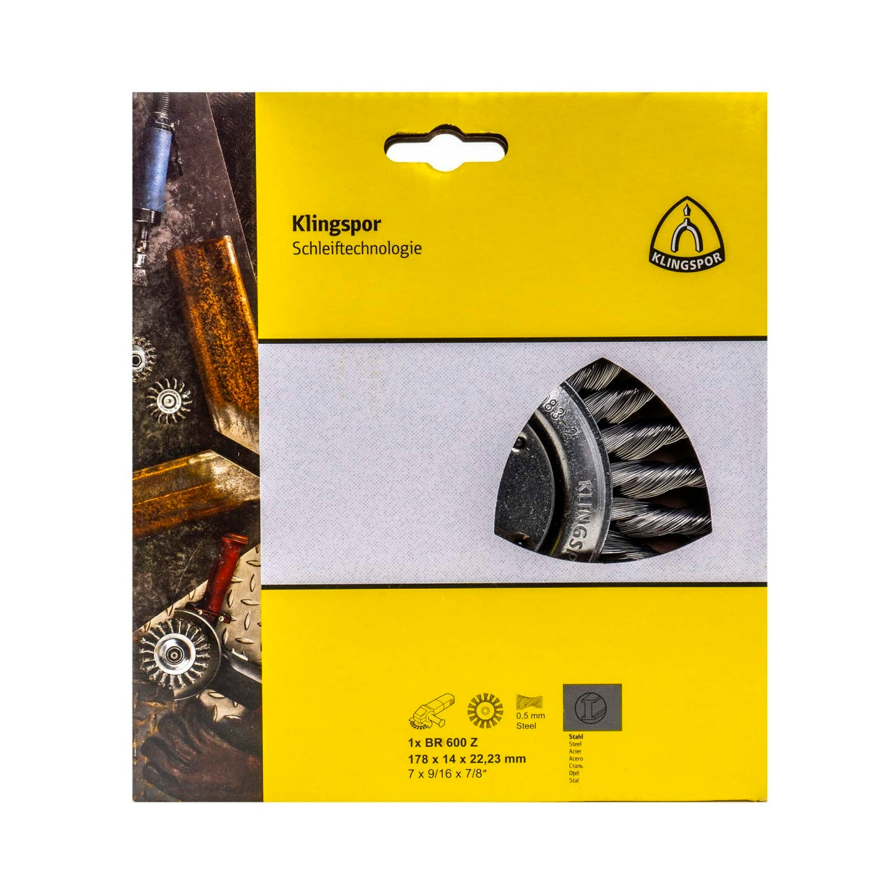 Perie rotunda rasucita sarma, 178x14x22.23 mm pentru polizor unghiular