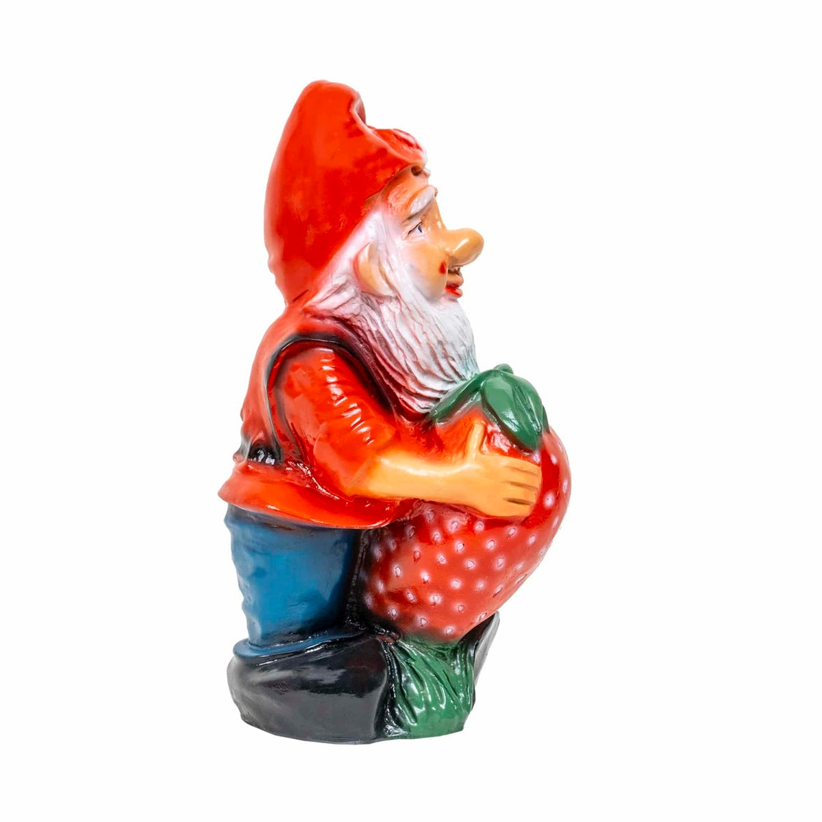 Pitic de gradina din ceramica, model capsuna, inaltime 41 cm
