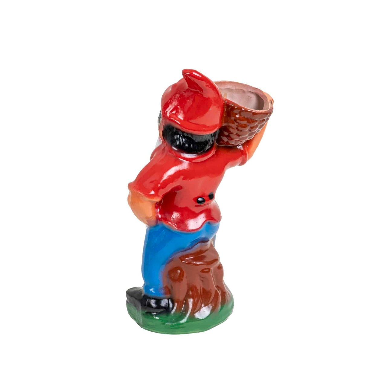 Pitic de gradina multicolor din ceramica cu cos, inaltime 48 cm
