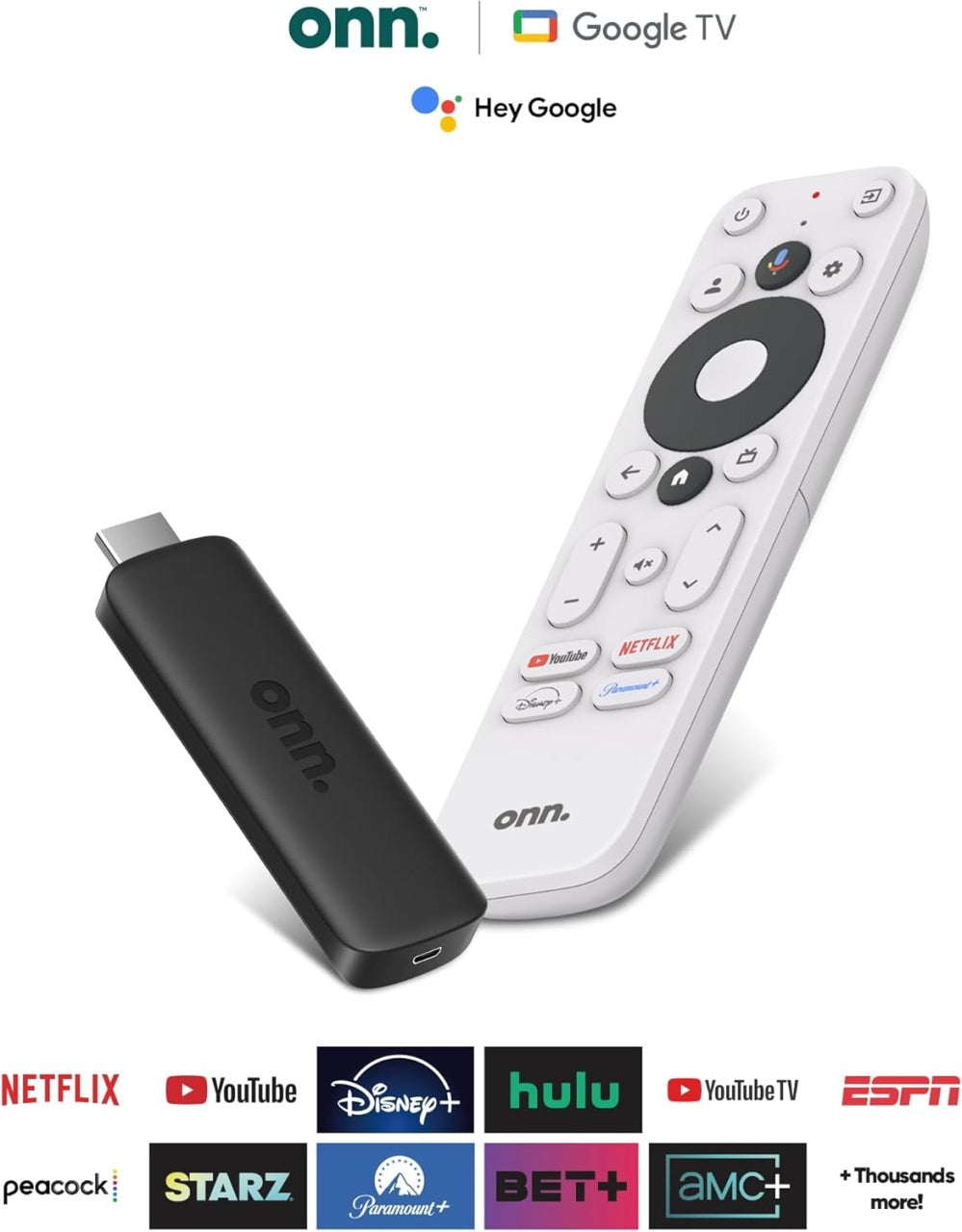Player Stick Smart, Watch Onn Full HD Streaming Device, Android TV