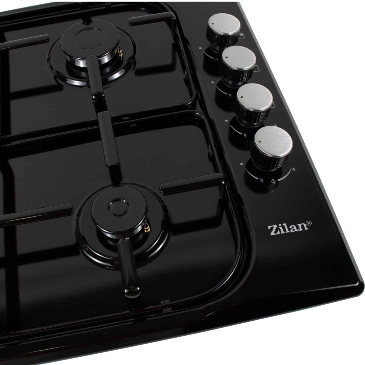 Plita incorporabila gaz GPL sau natural, 4 ochiuri, aprindere electrica, negru