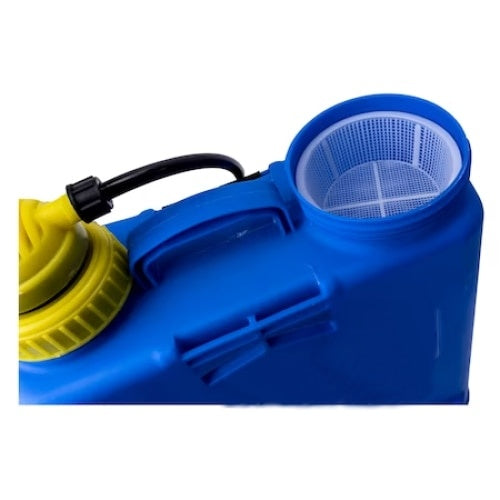 Pompa de stropit electrica si manuala tip vermorel, capacitate 16L, pentru gradina, pomi, legume, cu suport pentru umar, albastru