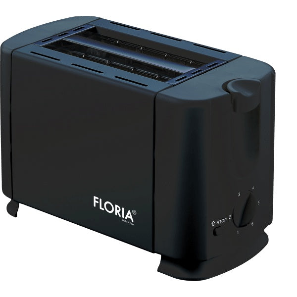 Prajitor de paine 700W, 7 trepte prajire, 2 felii, carcasa inox negru