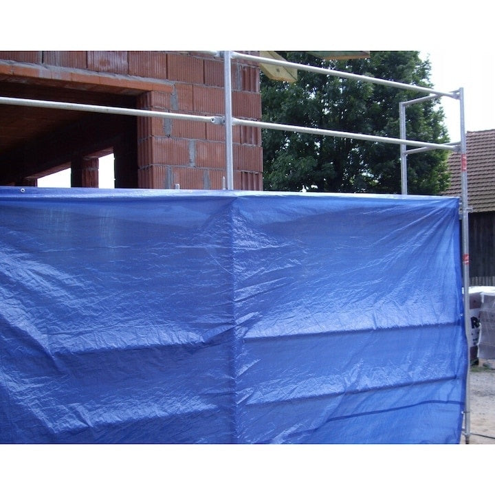 Prelata din polipropilena, dimensiuni 3X4 m, cu margine dublu ranforsata, ochiuri din aluminiu pentru fixare, impermeabil, rezistenta la inghet, albastru