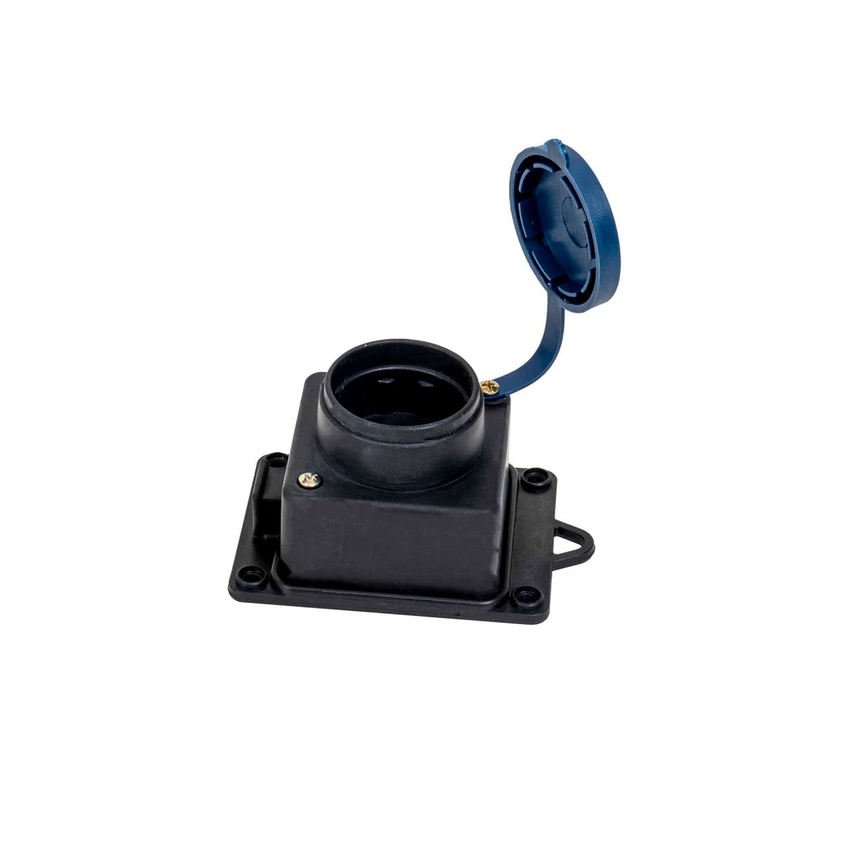 Prelungitor cauciucat exterior cu 1 locas, 16A, fara cablu, negru