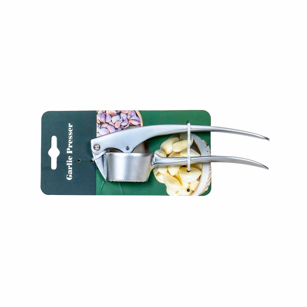Presa usturoi din aluminiu, lux, 16 cm, argintiu