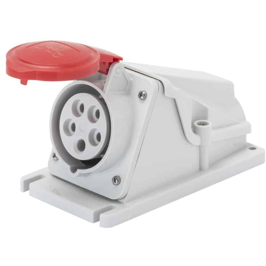 Priza fixa industriala trifazata 3P+N+T, 32A, 400V, IP44, montaj fix