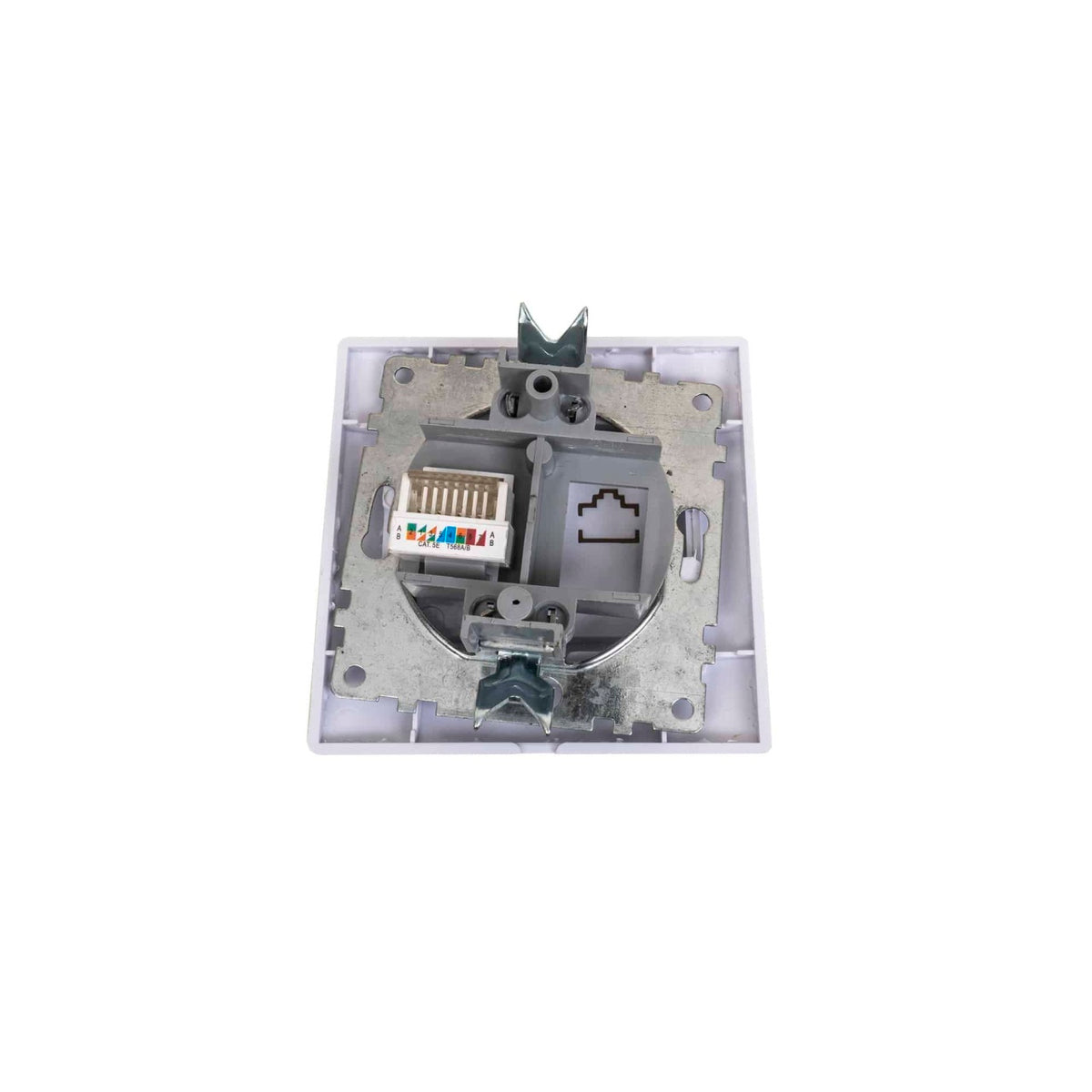 Priza pentru internet, dimensiuni 80x80x35 mm, culoare alb