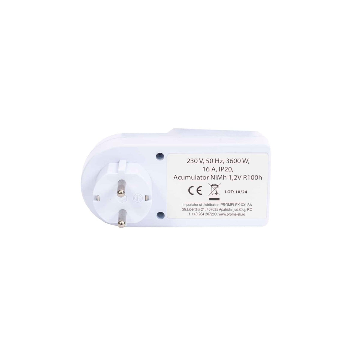 Priza programabila digitala 3600W, 24H/7-16A, temporizator 1 minut, alba