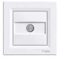 Priza TV montaj incastrat, alb, compatibila universal, design modern