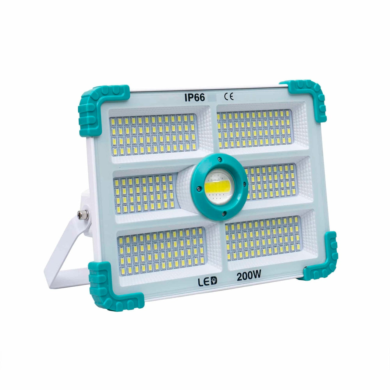Proiector LED solar 200W cu 280 LED-uri, telecomanda, IP66, acumulator 6000mAh