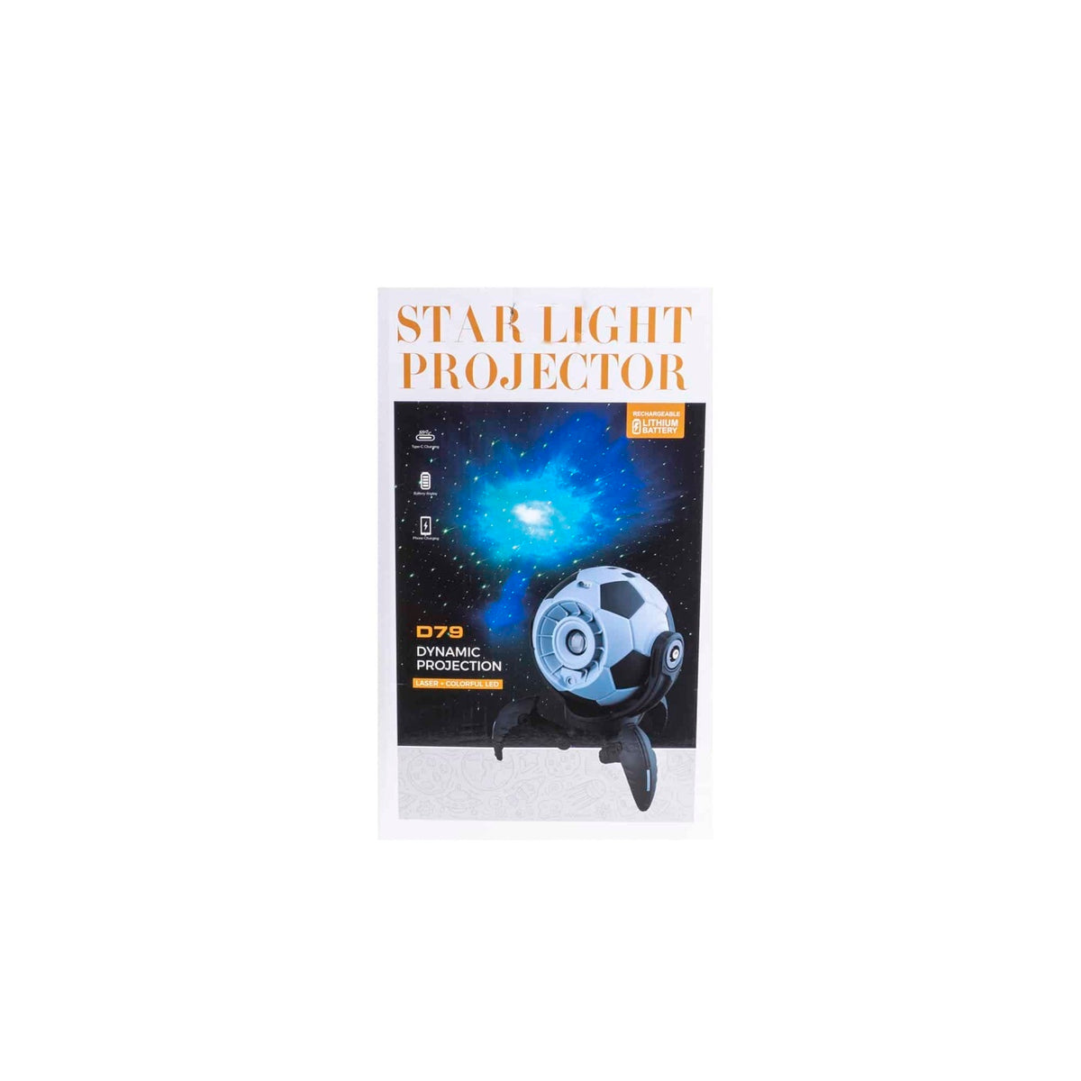 Proiector minge LED galaxie, proiectie stele si nebuloasa, gri, portabil