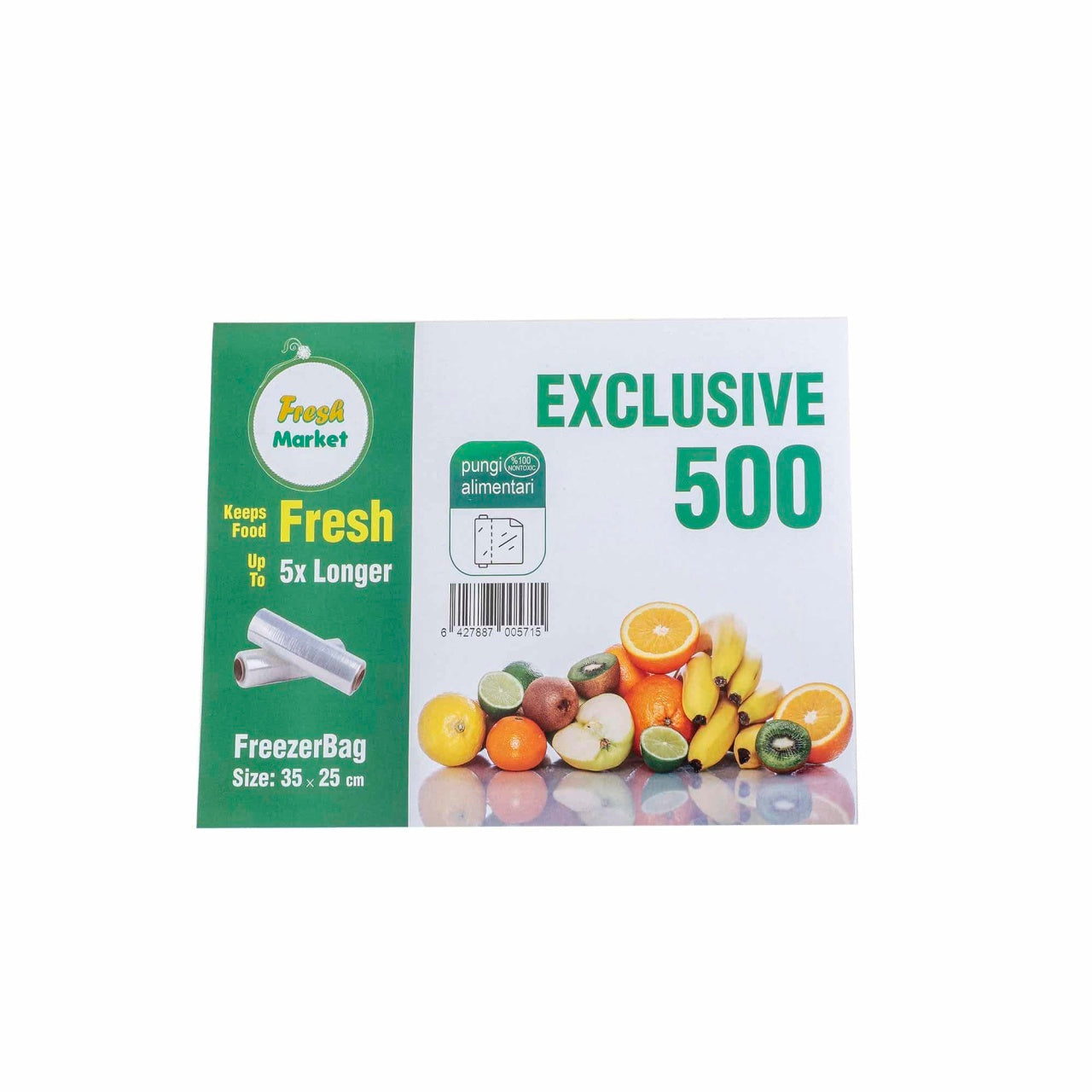 Pungi alimentare 35x25 cm, set 500 bucati pentru depozitare alimente