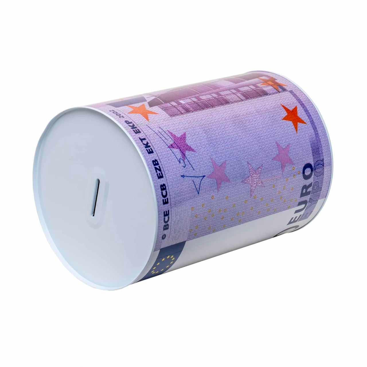 Pusculita metalica cu bancnota de 500 euro, 22x15 cm