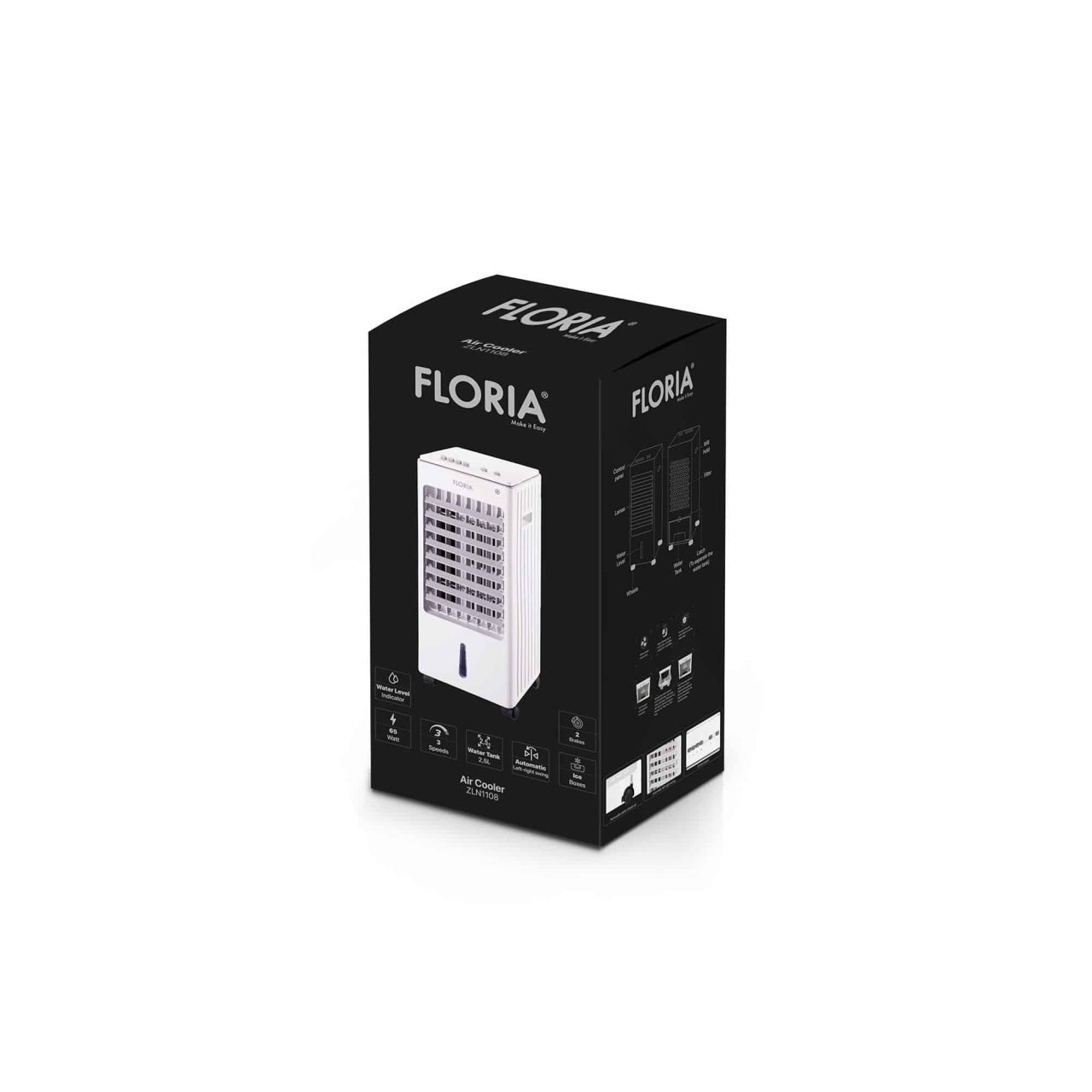 Racitor aer cu 3 trepte viteza, putere 65W si rezervor apa 3.1L