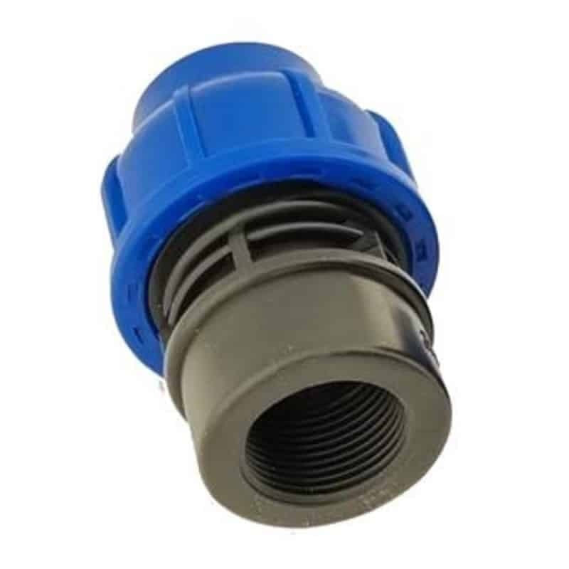 Racord compresiune filet interior 25mm 3/4 inch pentru tevi PEHD