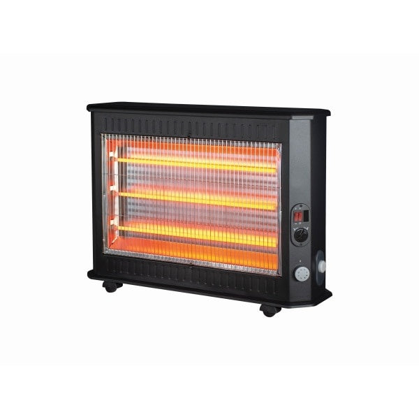Radiator incalzitor pentru casa, din metal, cu 3 rezistente, putere 2000W, 3 trepte de incalzire, termostat ajustabil, negru
