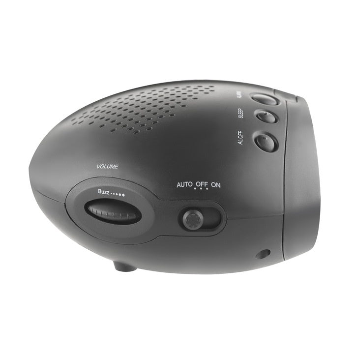 Radio portabil, cu ceas si alarma, digital, memorare posturi radio, snooze alarma, sleep pe radio, negru