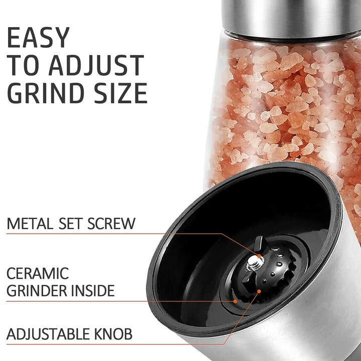 Rasnita pentru condimente, inox, sticla, 180ml, design elegant
