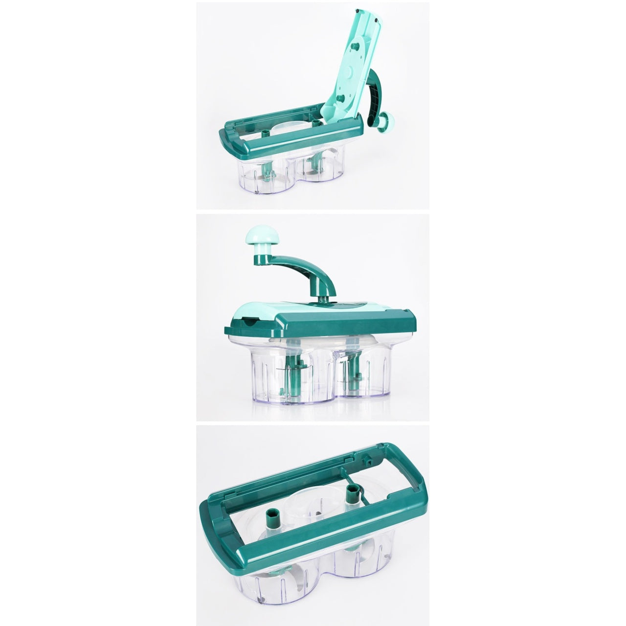 Razatoare Multifunctionala Nicer Dicer Twist, Cu Recipient De Depozitare, Pentru Maruntirea Legumelor Si Fructelor, Verde