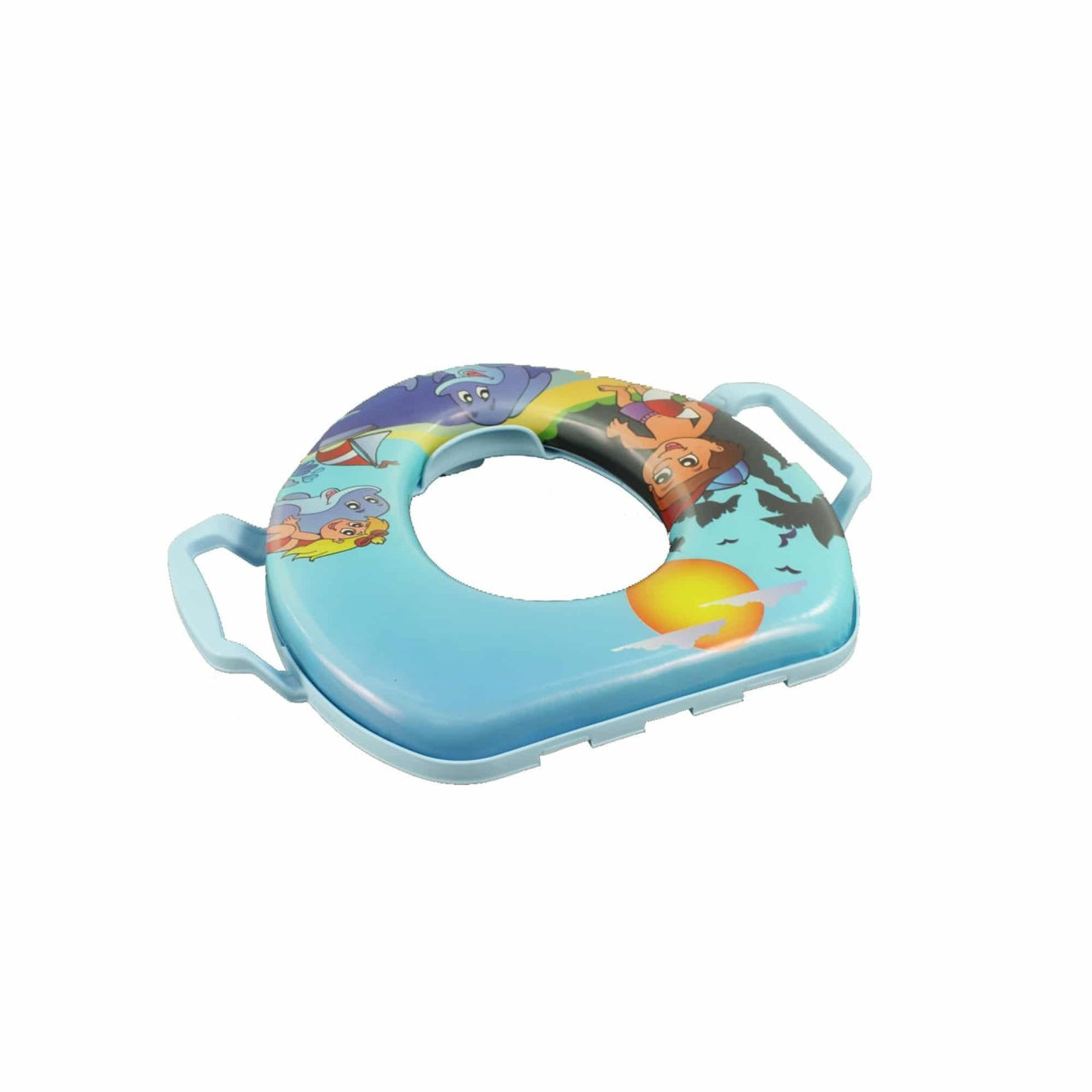 Reductor WC pentru copii cu manere si burete moale, 30x28 cm